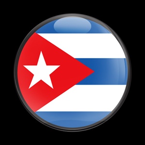 Magnetic Car Grille Dome Badge-Flag Cuba