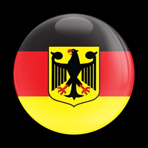 Magnetic Car Grille Dome Badge-Flag Germany