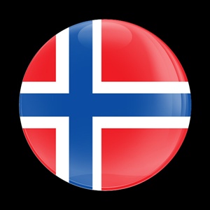 Magnetic Car Grille Dome Badge-Flag Norway