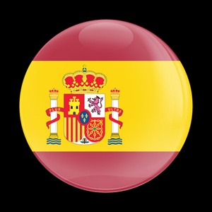 Magnetic Car Grille Dome Badge-Flag Spain