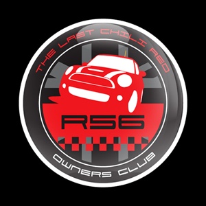 Magnetic Car Grille Dome Badge-MINI Chili Red Club 01