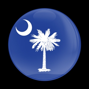 Magnetic Car Grille Dome Badge-Flag South Carolina US State