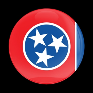 Magnetic Car Grille Dome Badge-Flag Tennessee US State