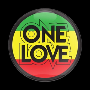 Magnetic Car Grille Dome Badge-One Love