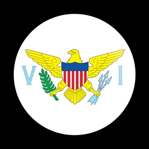 Magnetic Car Grille Dome Badge-Flag US Virgin Islands