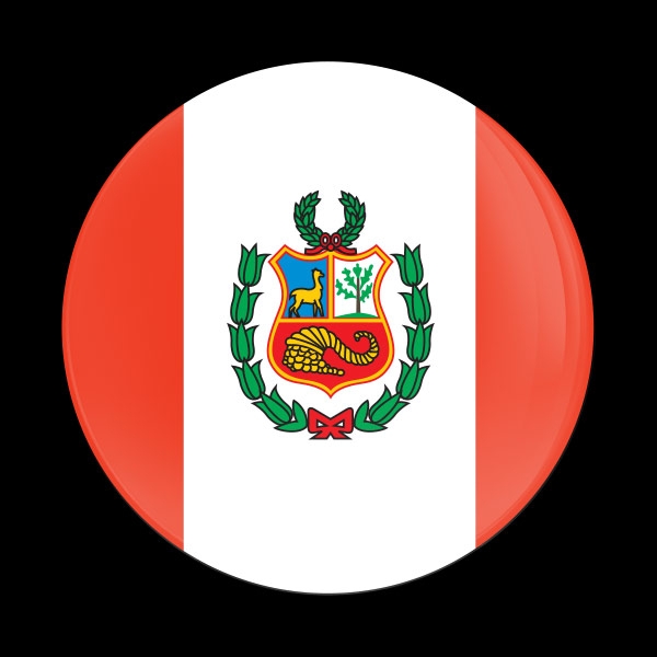 Dome Badge-Flag Peru
