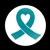 TEAL RIBBON WHITE (OVARIAN CANCER)