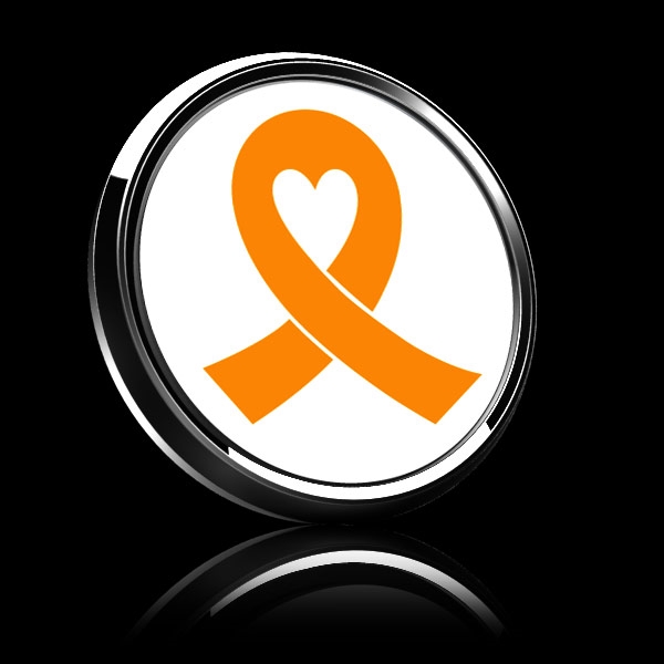 Orange Ribbon White (Leukemia)