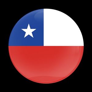 Magnetic Car Grille Dome Badge-Flag Chile